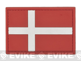 PVC Hook and Loop International Flag Patch (Flag: Denmark)