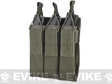 Matrix Airsoft SMG Triple Magazine MOLLE Pouch (Color: Foliage Green)