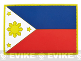 PVC Hook and Loop International Flag Patch (Flag: Philippines)