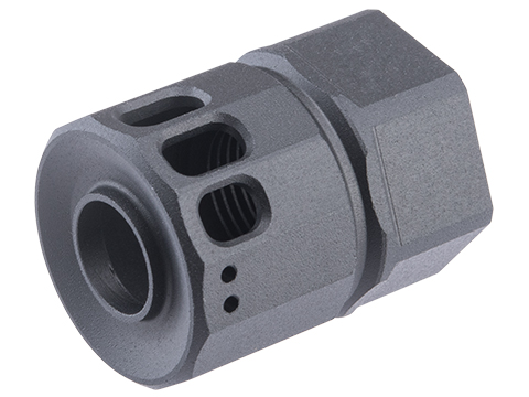 Pro-Arms 14mm Negative Round Compensator (Color: Black)