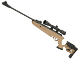 Swiss Arms TG-1 Break Barrel Nitro Piston .177 Air Rifle with 4x32 Scope and Adjustable Stock (Color: Dark Earth)