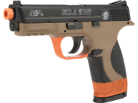 Smith and Wesson M&P40 CO2 Powered Airsoft Gas Pistol (Color: Dual Tone w/ Safety Orange)
