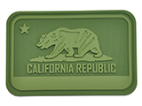 Hazard 4 California Bear Flag Rubber Hook and Loop Patch (Color: OD Green)