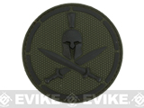 Mil-Spec Monkey Spartan Helmet PVC Morale Patch (Color: Forest)