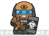 Epik Panda Evike Matt PVC Rubber Hook and Loop Morale Patch (Color: Tan)