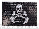 Reflective Skull & Bones Patch - Black