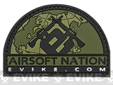 Evike.com Airsoft Nation II PVC Morale Patch (Color: OD Green)