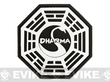 Dharma PVC IFF Hook & Loop Patch - Black / White