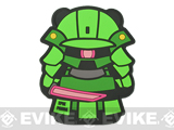 Epik Panda Panda Samurai PVC Rubber Hook and Loop Morale Patch - Cyclops (Green)