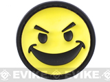 PVC IFF Hook and Loop 1.5 Morale Patch - Angry Smiley Face