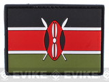 PVC Hook and Loop International Flag Patch (Flag: Kenya)