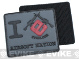 Evike I Heart Airsoft Nation PVC Hook and Loop Morale Patch