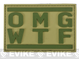 Hook Backed OMGWTF PVC Patch - Green