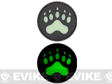 Glow in the Dark PVC IFF Hook and Loop Patch - Bear / Lion Claw