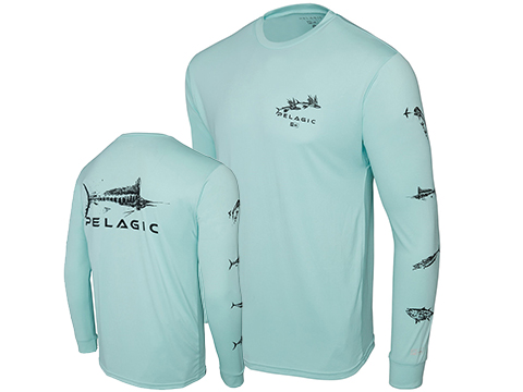 Pelagic Fishing Gear Aquatek Gyotaku Fishing Shirt 