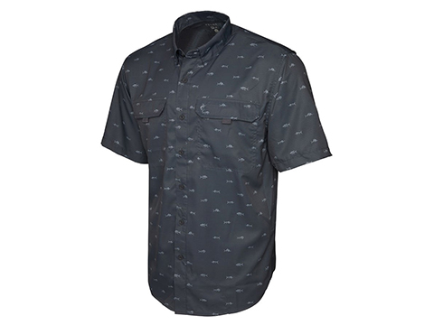 Pelagic Fishing Gear Keys SS Tiny Fish Fishing Shirt (Color: Graphite / Large)