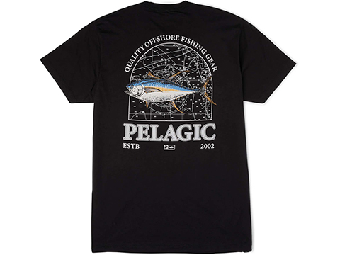 Pelagic Fishing Gear Mapped Yellowfin Tuna Premium Fishing Tee 