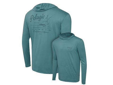 Pelagic Fishing Gear Freespool Haulin Hooded Performance Shirt 