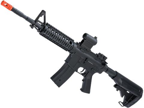 Golden Eagle M4 RIS Airsoft AEG Rifle w/ Hurricane Type Crane Stock (Package: Black / Basic Battery Package)