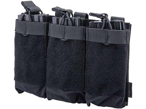 Phantom Gear Triple M4/M16 Open Top Magazine Morale Pouch (Color: Black)