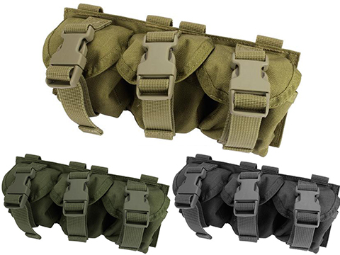 Black Owl Gear / Phantom Triple Frag Grenade MOLLE Pouch (Color: Tan)