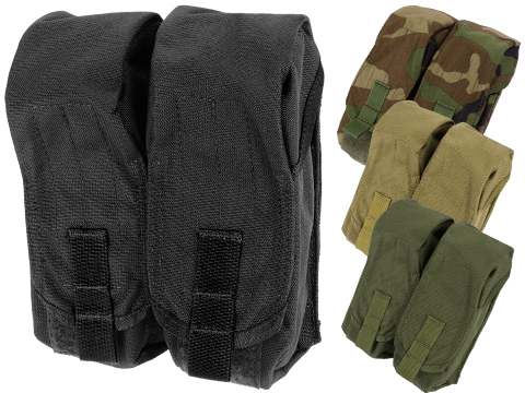 Black Owl Gear / Phantom MOLLE AK M4 G36C Dual-Double Magazine Pouch (Color: Black)