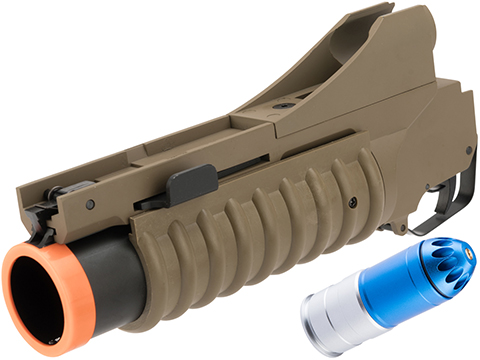Matrix Full Metal 40mm M203 Airsoft Grenade Launcher for M4/M16 Series Airsoft Rifles (Model: Mini / Dark Earth / Matrix Multi-Purpose Package)