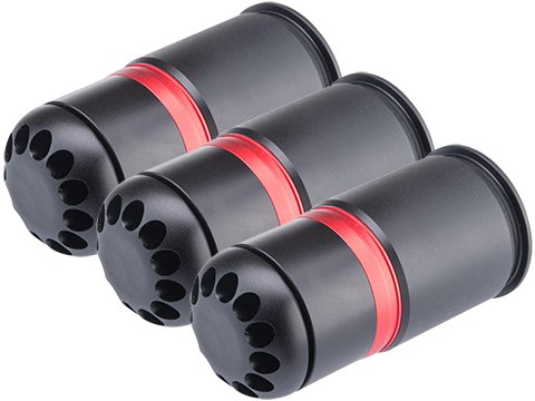 Avengers 40mm Airsoft Gas Grenade Shell (Model: 60rd Shower / Black Matte / 3 Pack)
