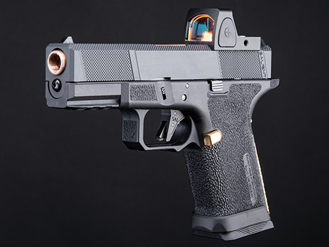 EMG SAI BLU Compact w/ EMG Tier One Utility RMR-Cut Slide GBB Airsoft Pistol (Color: Rose Gold / Red Dot Package)