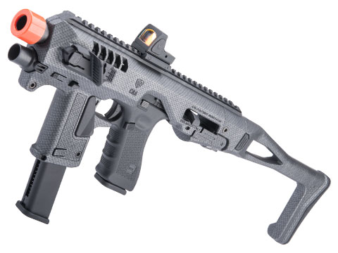 CAA Airsoft Micro Roni Pistol Carbine Conversion Kit with Elite Force GLOCK 17 Airsoft GBB Pistol (Color: Carbon Fiber)