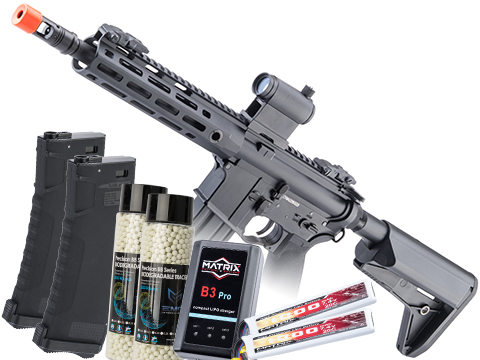 CYMA Standard M4 Airsoft AEG Rifle w/ Built In Mosfet & Tracer Hop Up (Color: Black / 8.5 / Go Airsoft Package)