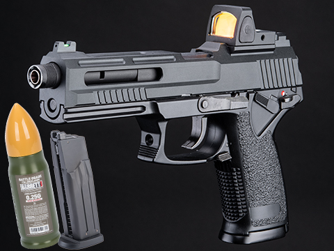 Matrix Custom Falcon Beta MK23 High Power Airsoft Gas Pistol w/ CNC RMR Ready Aluminum Slide (Package: Optic Package)