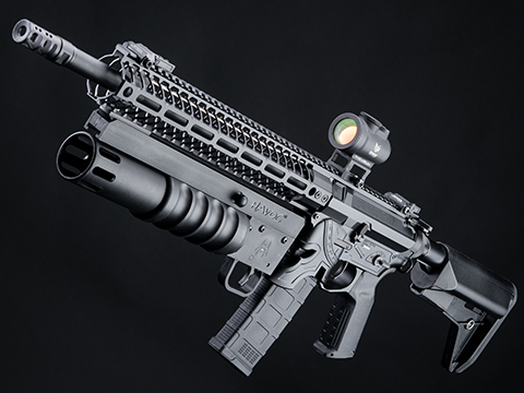 EMG Spike's Tactical Licensed Rare Breed Spartan M4 Airsoft AEG Rifle w/ M-LOK Handguard (Model: 13.2 Carbine / 400 FPS / 12 Grenade Launcher Package)