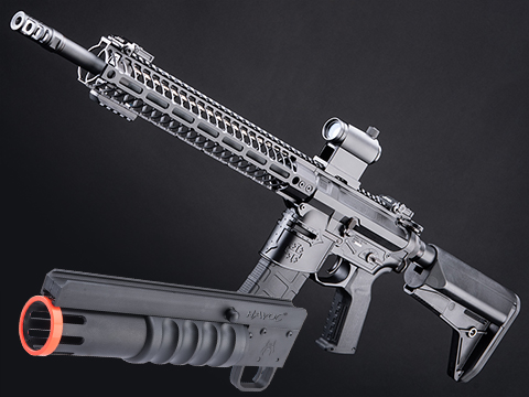 EMG Spike's Tactical Licensed Rare Breed Crusader M4 Airsoft AEG Rifle w/ M-LOK Handguard (Model: 13.2 Carbine / 400 FPS / 12 Grenade Launcher Package)