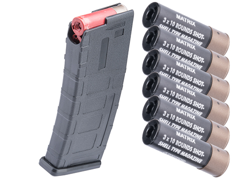 Matrix AR15 Magazine Shaped Shotgun Shell Quick Holder (Color: Black / Add Shells)