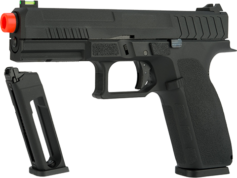 KJW KP-13 Full Size Polymer Frame Gas Blowback Airsoft Pistol (Color: Black / Add CO2 Magazine)