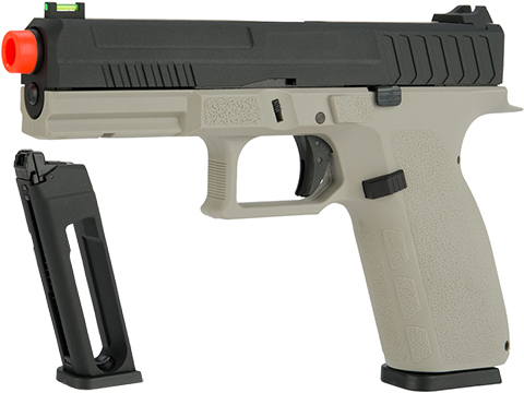 KJW KP-13 Full Size Polymer Frame Gas Blowback Airsoft Pistol (Color: Grey / Add CO2 Magazine)