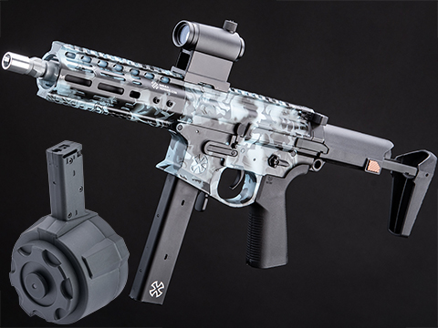 EMG Noveske Space Invader Gen4 Pistol Caliber Carbine Training Weapon (Color: Kryptek Obskura Blue / 8.5 / Black Thunderstorm Package)