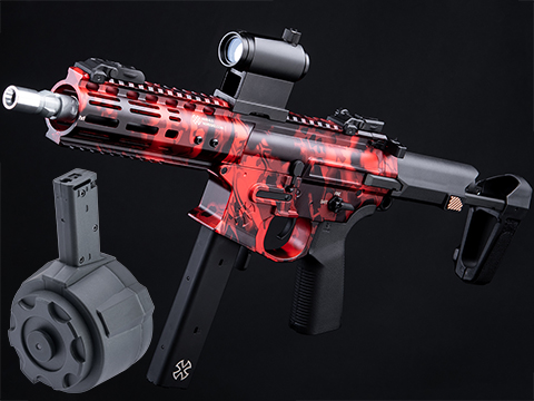 EMG Noveske Space Invader Gen4 Pistol Caliber Carbine Training Weapon (Color: Kryptek Obskura Red / 8.5 / Black Thunderstorm Package)