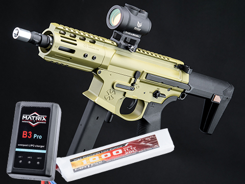EMG Noveske Space Baby Gen 4 Pistol Caliber Carbine Training Weapon w/ EDGE II Gearbox (Color: Bazooka Green / Basic Essentials Package)