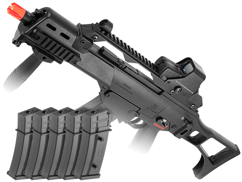 Elite Force H&K Licensed G36C Airsoft AEG by KWA (Color: Black / Reload Package)