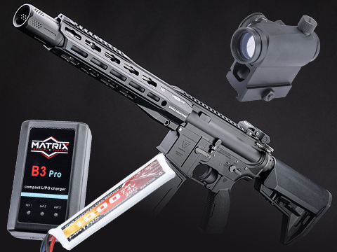 EMG Custom Built Strike Industries Licensed Sentinel AR-15 Airsoft AEG Rifle w/ GRIDLOK® LITE Handguard (Color: Black / 11 Rail / Basic Essentials Package)