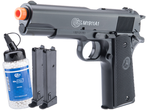 Colt Licensed Full Size M1911A1 Airsoft Pistol with Metal Slide (Packaging: Box / Reload Package)