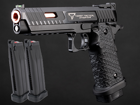 EMG TTI Licensed JW3 2011 Combat Master Select Fire Full Auto Airsoft Training Pistol (Model: CO2 / Add 2 Spare Magazines)