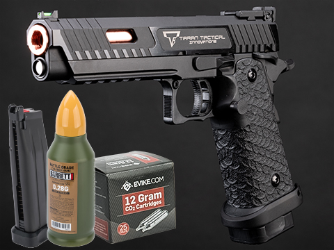 EMG TTI Licensed JW3 2011 Combat Master Select Fire Full Auto Airsoft Training Pistol (Model: CO2 / Essentials Package)