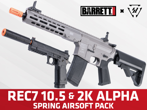 6mmProShop Barrett Licensed REC7 Spring Powered Full Size Airsoft Rifle 