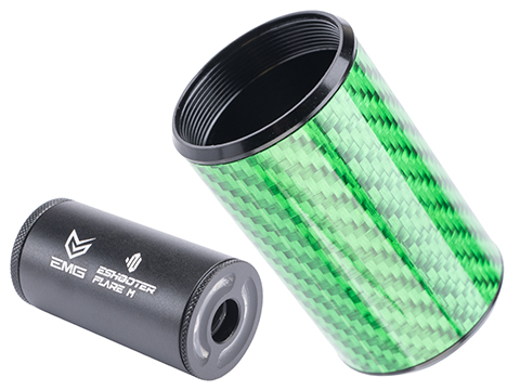 E-Shooter Technology Carbon Fiber Protective Cover for Flare M Tracer Units (Color: Green / Eshooter Flare)