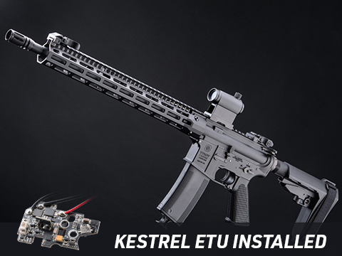 EMG Troy Industries Licensed SOCC M4 Carbine M-LOK AEG Rifle (Model: 15 RIS / Black / Add Kestrel ETU)