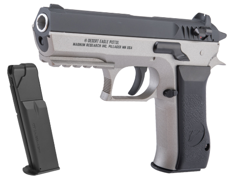 Cybergun Magnum Research Licensed Baby Eagle Non Blowback 4.5mm Air Pistol by KWC (Color: Silver / Add Magazine)