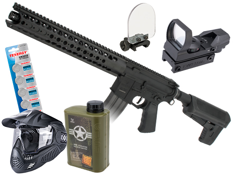 Starter Basic Bundle - Krytac War Sport Licensed LVOA-S M4 Carbine Airsoft AEG Rifle